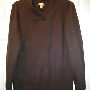 Brown V-neck Sweater